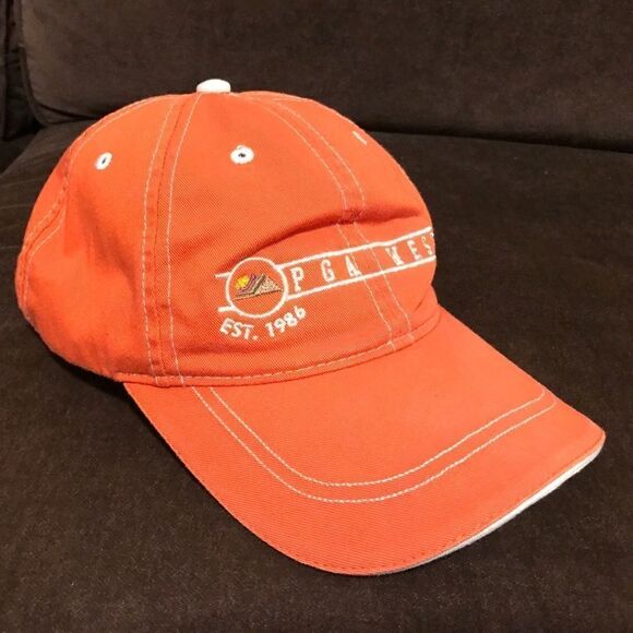 Orange PGA West La Quinta gold cap one size - Picture 1 of 5